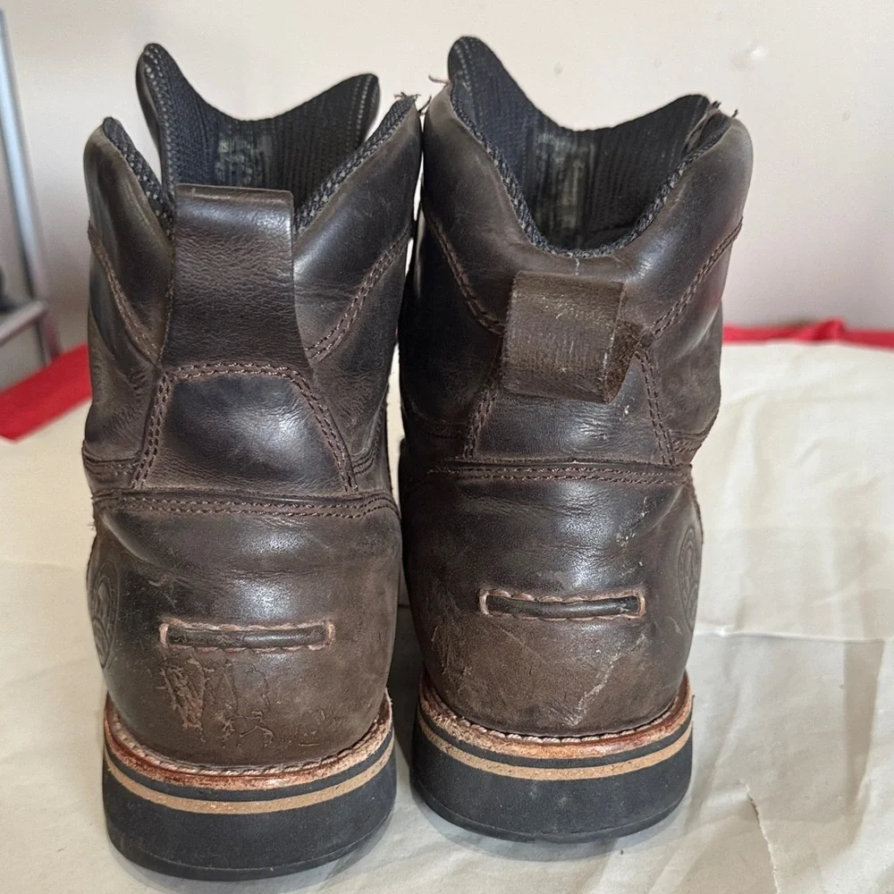Men's Brown Leather Work Boots